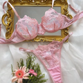 Baby Pink Floral Lace