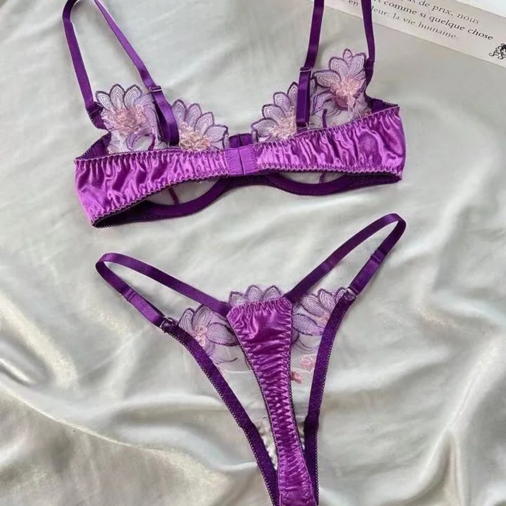 Purple Orchid Lingerie Set