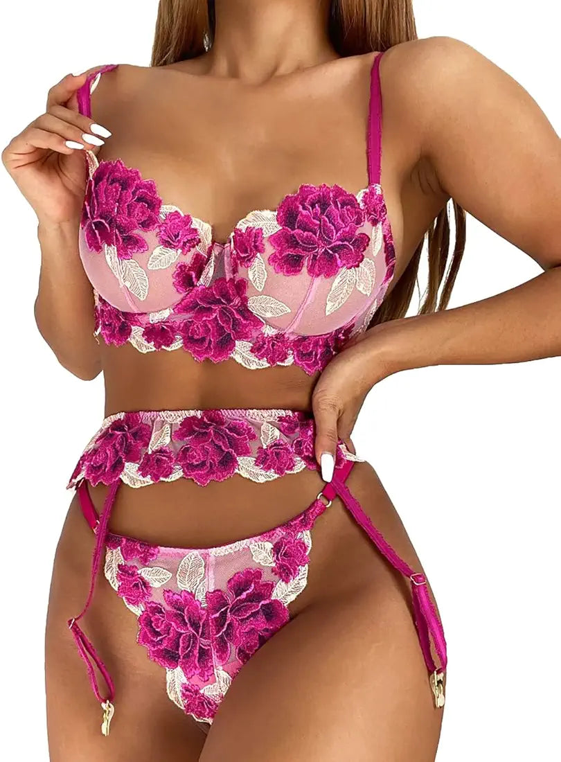 Floral Desire Garter Set