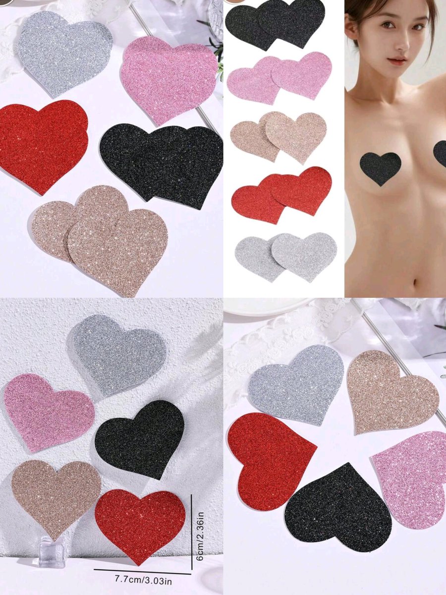 Glitter Heart Nipple Cover