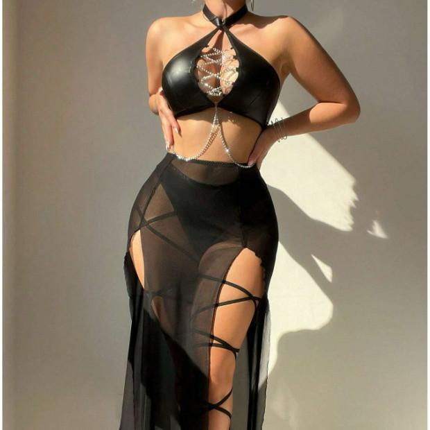 Leather Black Set