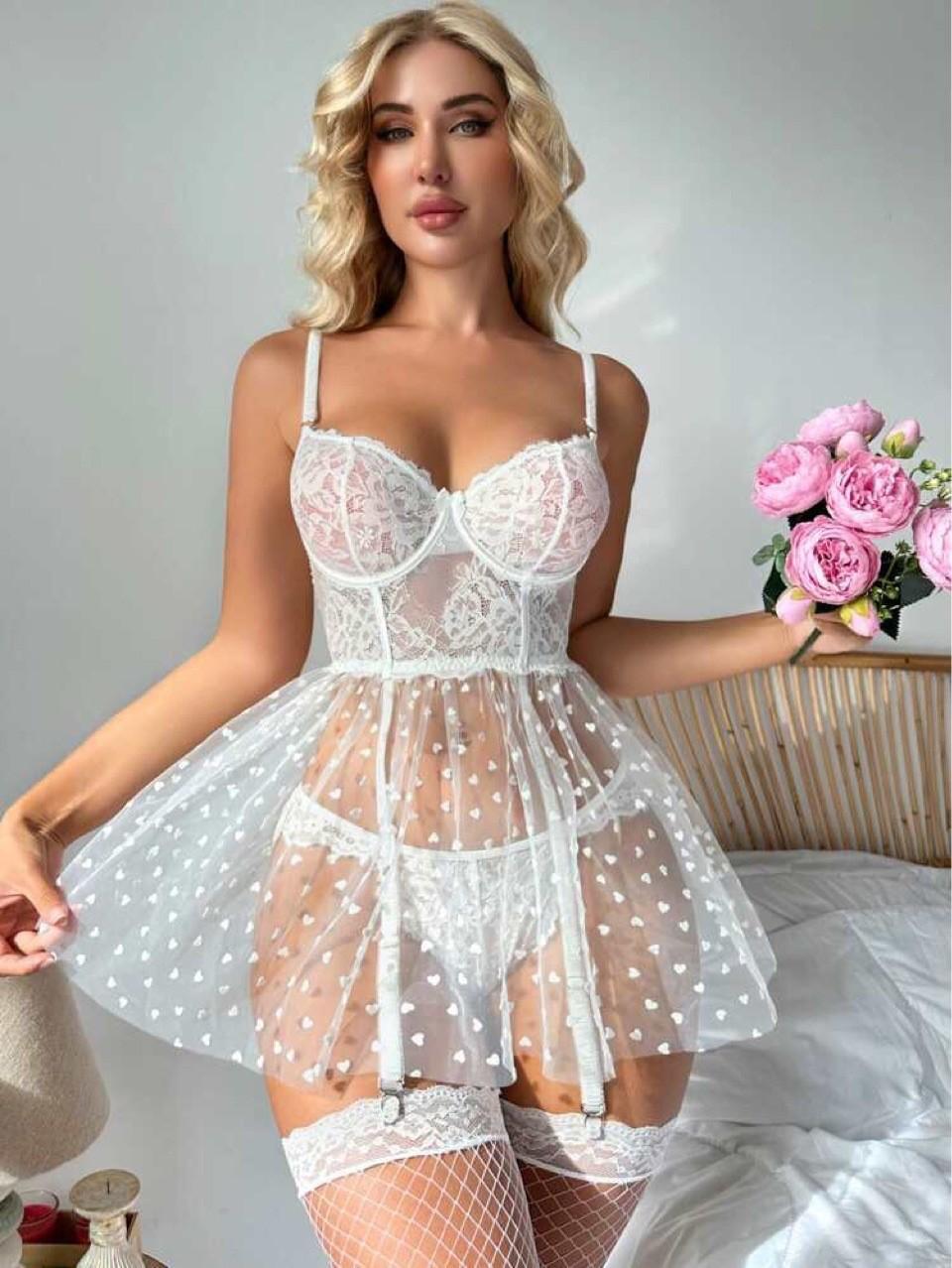 White Doll Lace Babydoll