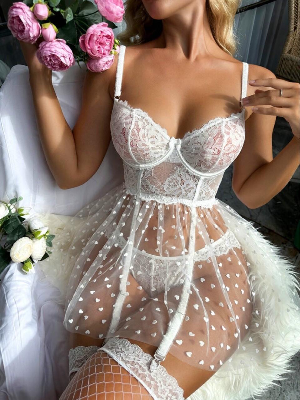 White Doll Lace Babydoll