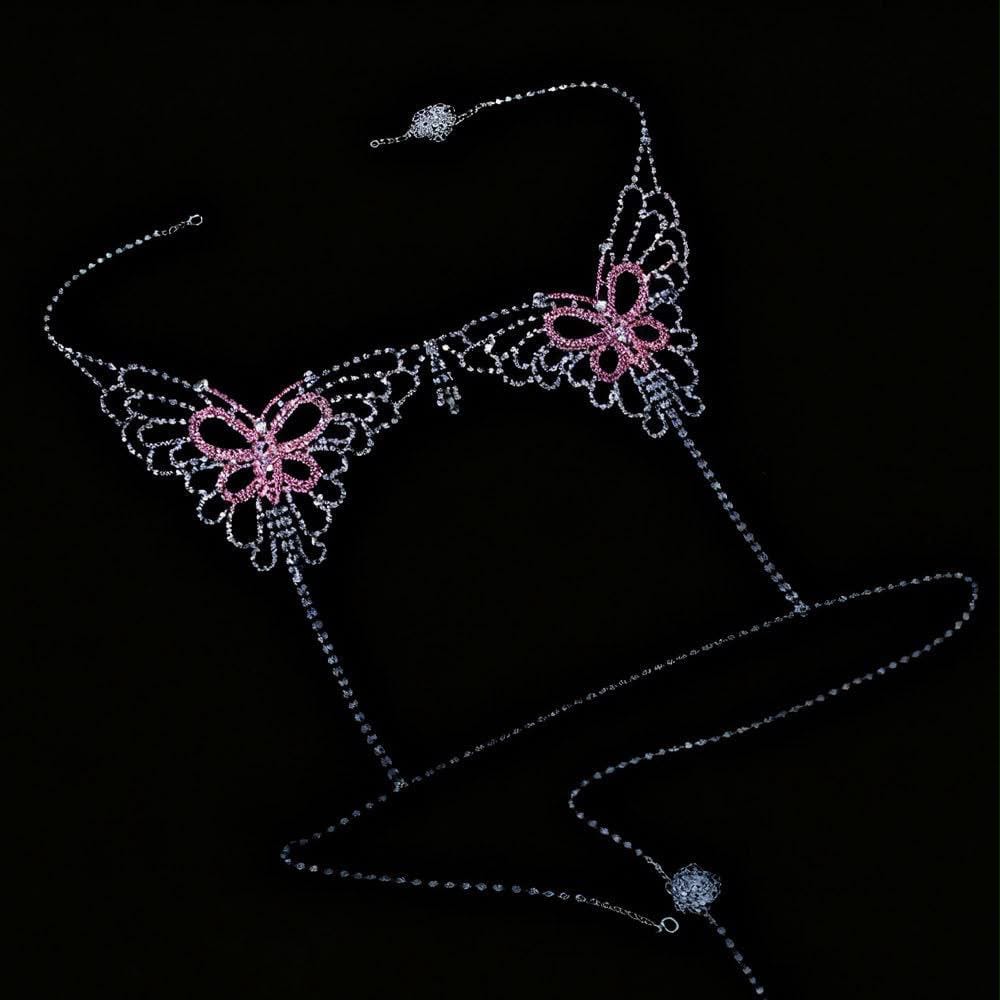 Crystal Body Chain Lingerie Set