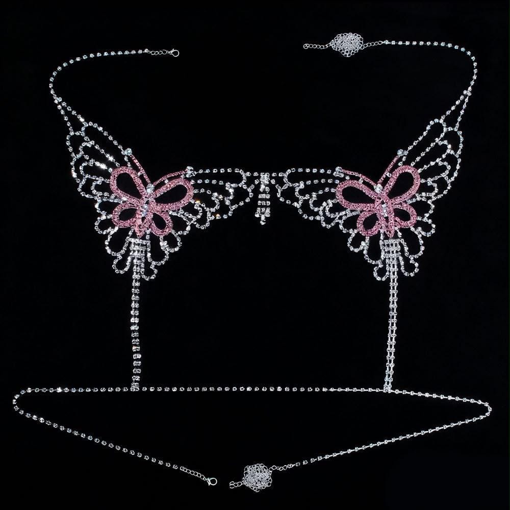 Crystal Body Chain Lingerie Set
