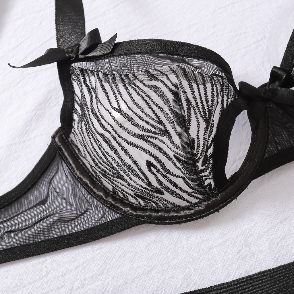 Zebra Lace Garter Set